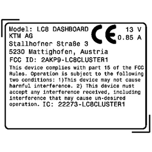 Adhesivo del certificado radioeléctrico
